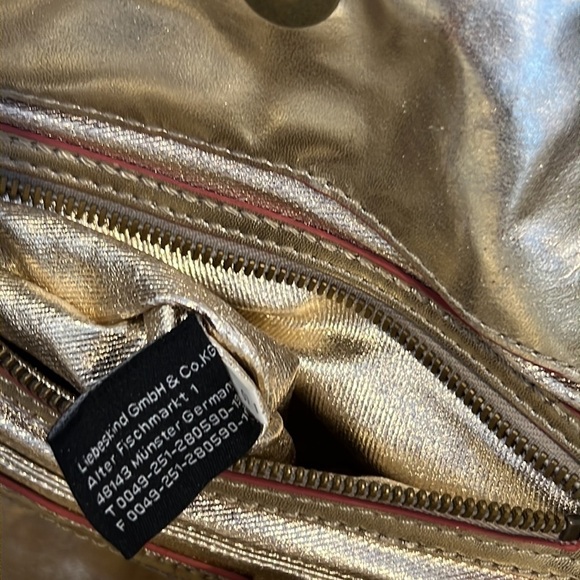 ⭐️ LIEBESKIND Handbag Purse Leather Gold Interior - Picture 12 of 14